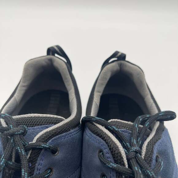 ECCO Yura Receptor Men's Blue Suede Gore-Tex Hiking Shoes